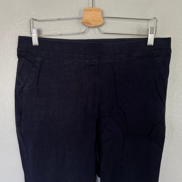 SPANX On The Go Kick Flare Pants Women's Size L Black Crop Black Pull On #20367R - Picture 4 of 13